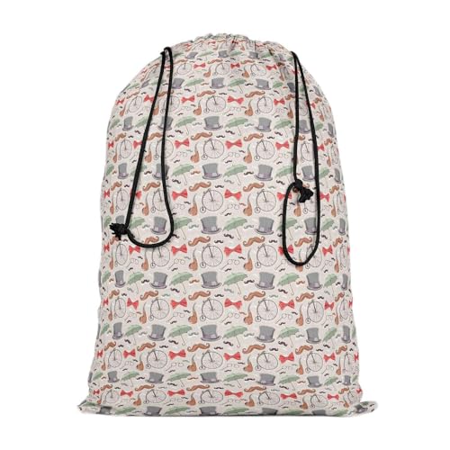 Image of ArtzFolio Vintage Retro Objects | Reusable Sack Bag | Bag for Gym, Storage, Vegetable & Travel