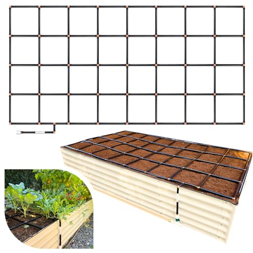 Garden Grid Watering System | Garden Irrigation System for Garden Beds – But Better | Pre-Assembled, Waters Every Plant, 2-Min Setup, USA-Made, Lasts 5–10x Longer Than Drip Irrigation | 4x8 – 44