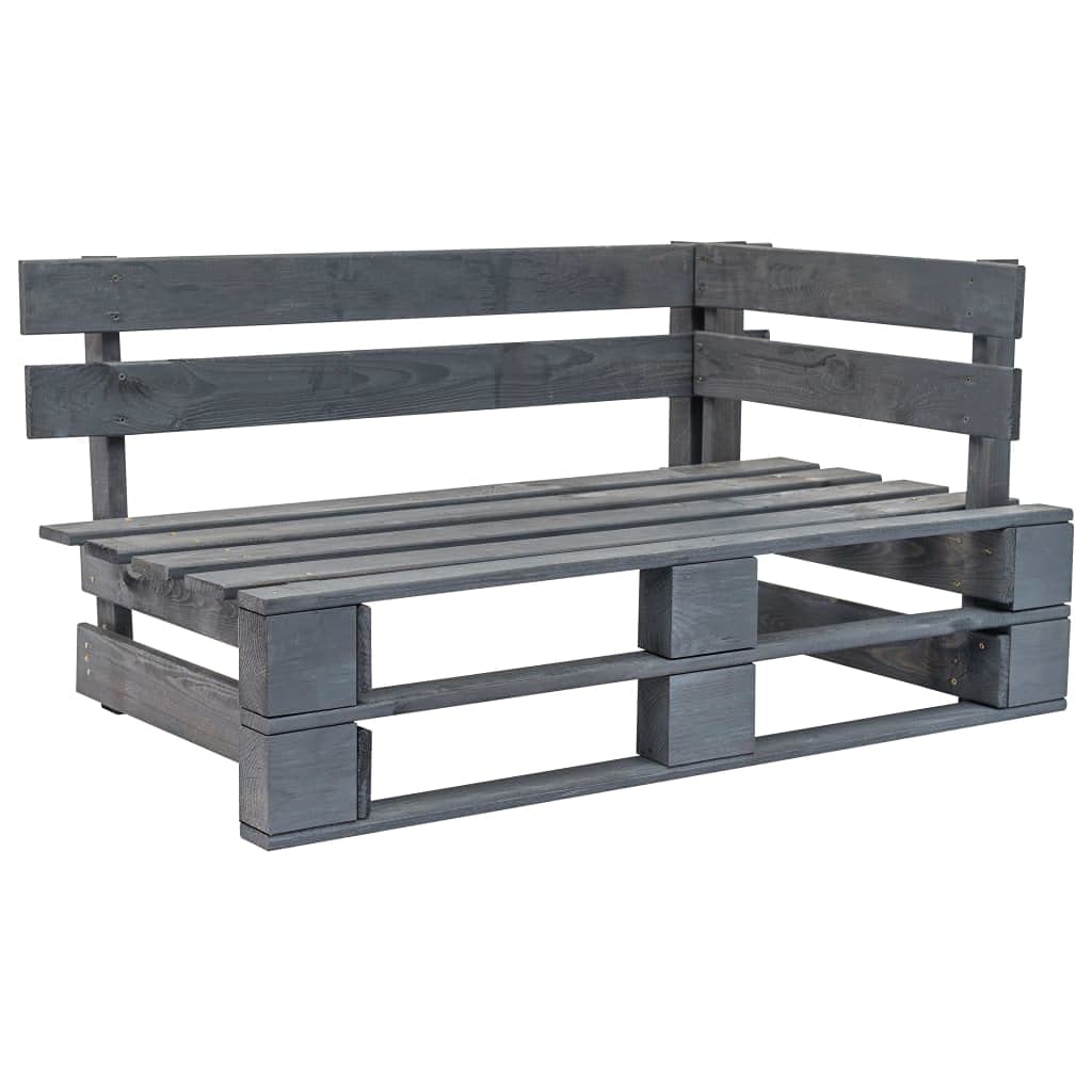 Ogrodowa sofa z palet z czerwonymi poduszkami sosna 110x66x65 cm drewniana kanapa ogrodowa na patio taras balkon impregnowana łatwy montaż
