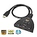 HDMI Switch,3 Port 4K HDMI Switcher 3 in 1 Out with High Speed Switch Splitter Pigtail Cable Supports Full HD 4K 1080P 3D