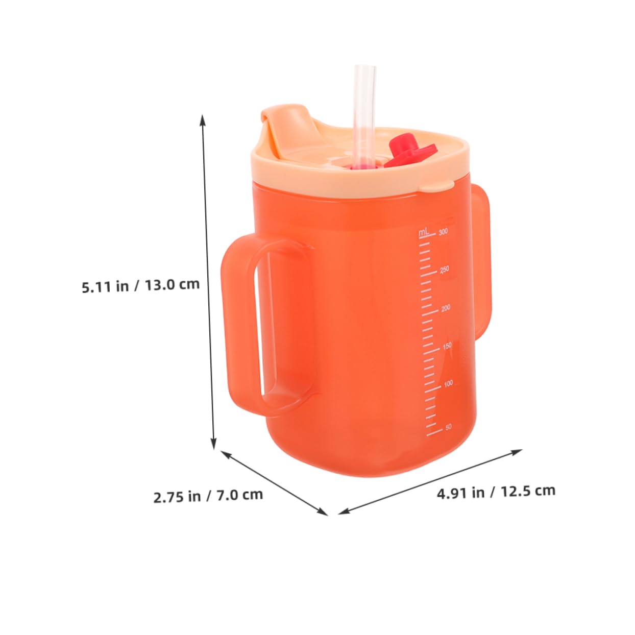 FOYTOKI 2pcs Cups with Lids and Straws Leakproof Tumbler for Elderly Ergonomic Design Drinking Cup Training with Straw Spill Water Bottle