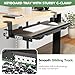 Height Adjustable Keyboard Tray Under Desk Slide Out, 27(33 Including Clamps)*11 Inch, Ergonomic Keyboard & Mouse Drawer Extender Holder, Sturdy C-Clamp Mount, for Home, Office, Black
