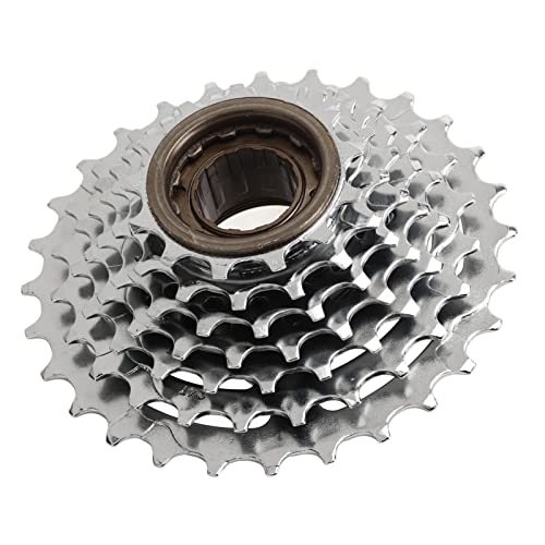POENVFPO 7 Speed ​​Mountain Bike Flywheel, High Strength Steel Rear Hub, Road Bike Spare Parts
