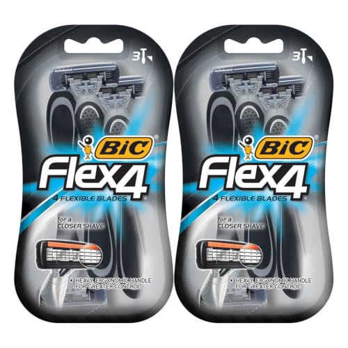 Bic Bic Flex 4 Disposable Shavers, 3 each (Pack of 2)