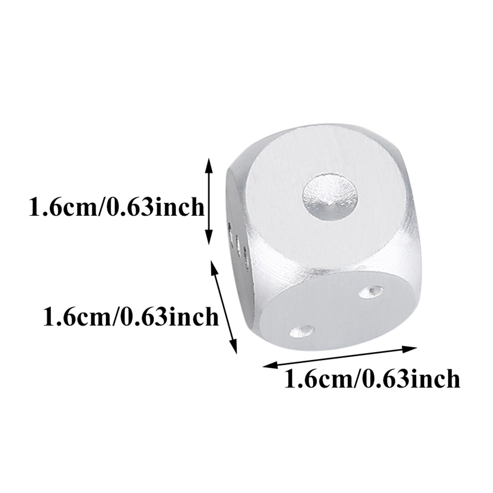 5pcs Metal Dice Set, 6 Sided Aluminium Alloy Dice with Portable Metal Case for Tables Board Game Poker, Drinking Party (Rectangular) - Image 3