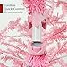 Best Choice Products Pre-Lit Sparse Christmas Tree 6ft Artificial Flocked Pine Holiday Décor Aspen Noble Fir White & Multicolor LED Lights- Pink