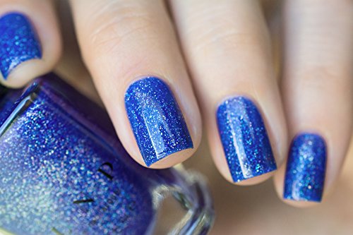 Image of ILNP Good Vibes - Vivid Cobalt Blue Holographic Sheer Jelly Nail Polish