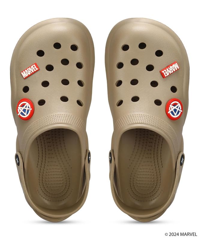 PARAGON Marvel Captain America EVMK10923 Mens Casual Beige Clogs | Stylish Waterproof, Lightweight Clogs for Men with Durable Anti-Skid Sole | Ideal for Outdoor Use (B0DF2DMMG1) Amazon Price History, Amazon Price Tracker