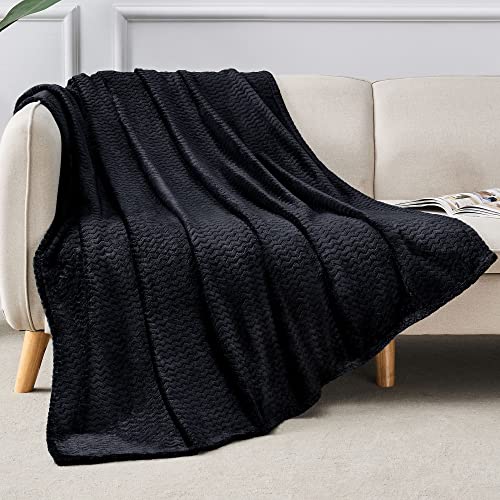 Whale Flotilla Fleece Throw Blanket For Couch With Plush Chevron Pattern, Decorative Soft Fluffy Throw Blanket For Sofa, Cozy And Lightweight, Black, 50X70 Inch #TOP16
