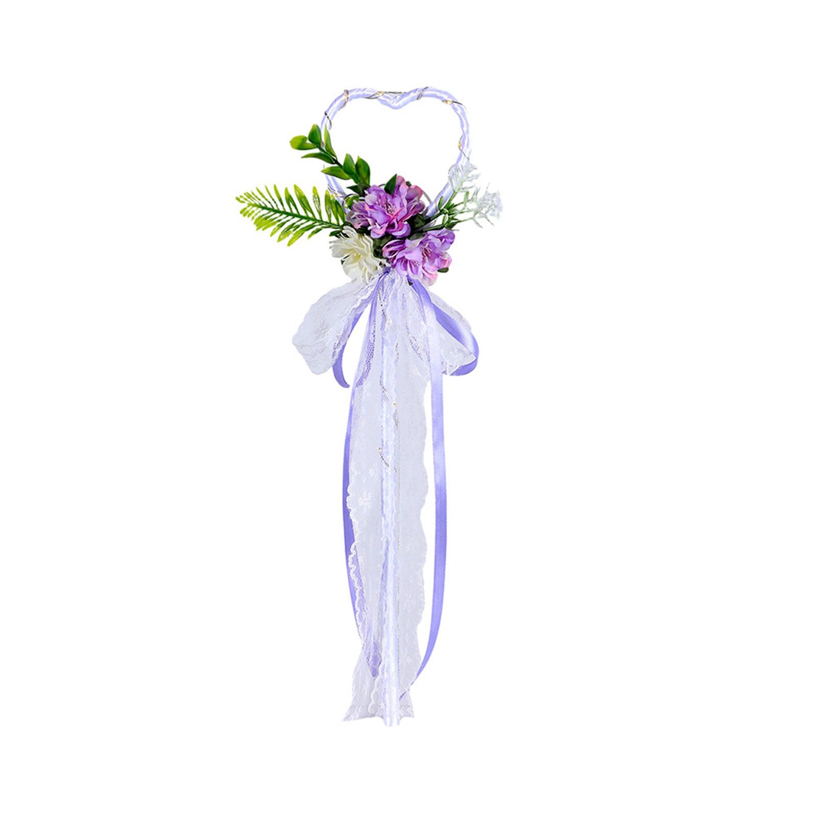 Limtula Glowing Fairies Wand Floral for Children Wedding Ceremony Handheld Silk Flower for Flower Girls Special Event Fairies for Wedding