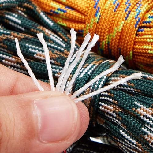 Paracord Set, 26 Stück 4mm Paracord 550 Nylonschnur, 26 Farben 3M Multifunktionale Nylonseile Zeltseil, Paracord Schnur für DIY Armband, Schlüsselbund, Camping Outdoor Sport