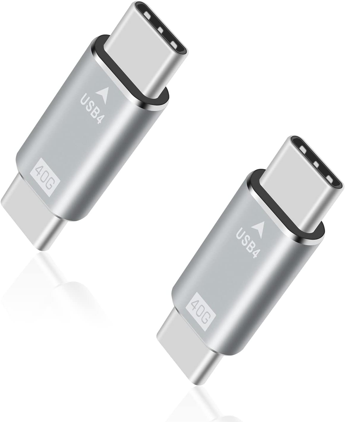 USB C to USB C Adapter, 40Gbps USB Type C Coupler, USB C Male to Male Adapter Support 100W 8K@60Hz for Thunderbolt 4/3, MacBook Pro/Air, Laptop, Phones and More Type C Devices (2 Pack)