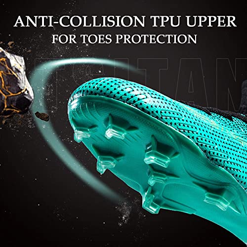 Hesbiteul Unisex Soccer Shoe Cleats Professional Turf Wear Resistant Football Training Athletic Soccer Shoes For Youth #TOP2