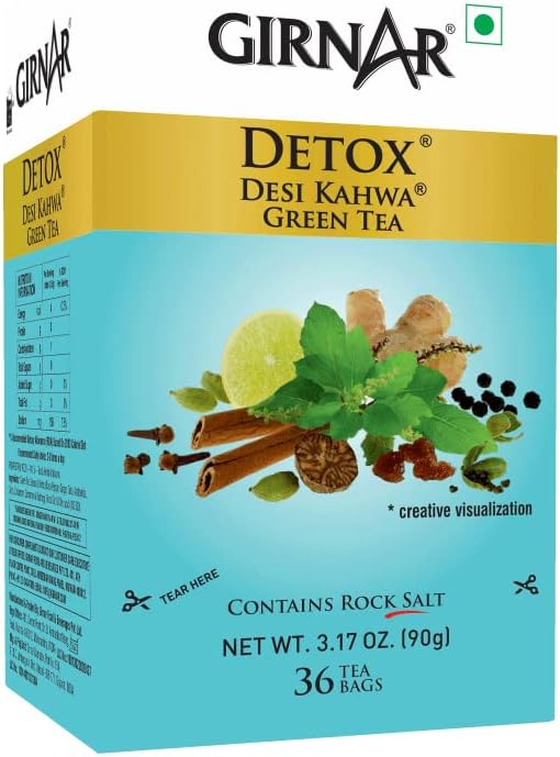 Girnar Detox Green Tea, (36 Teabags) Amazon.ae Grocery