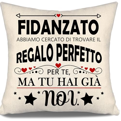 Fidanzato abbiamo cercato di trovare il regalo perfetto per te ma tu hai già noi Copricuscini divertenti per il fidanzato Regalo di compleanno Regalo di San Valentino Regalo di Natale (fidanzato-b)