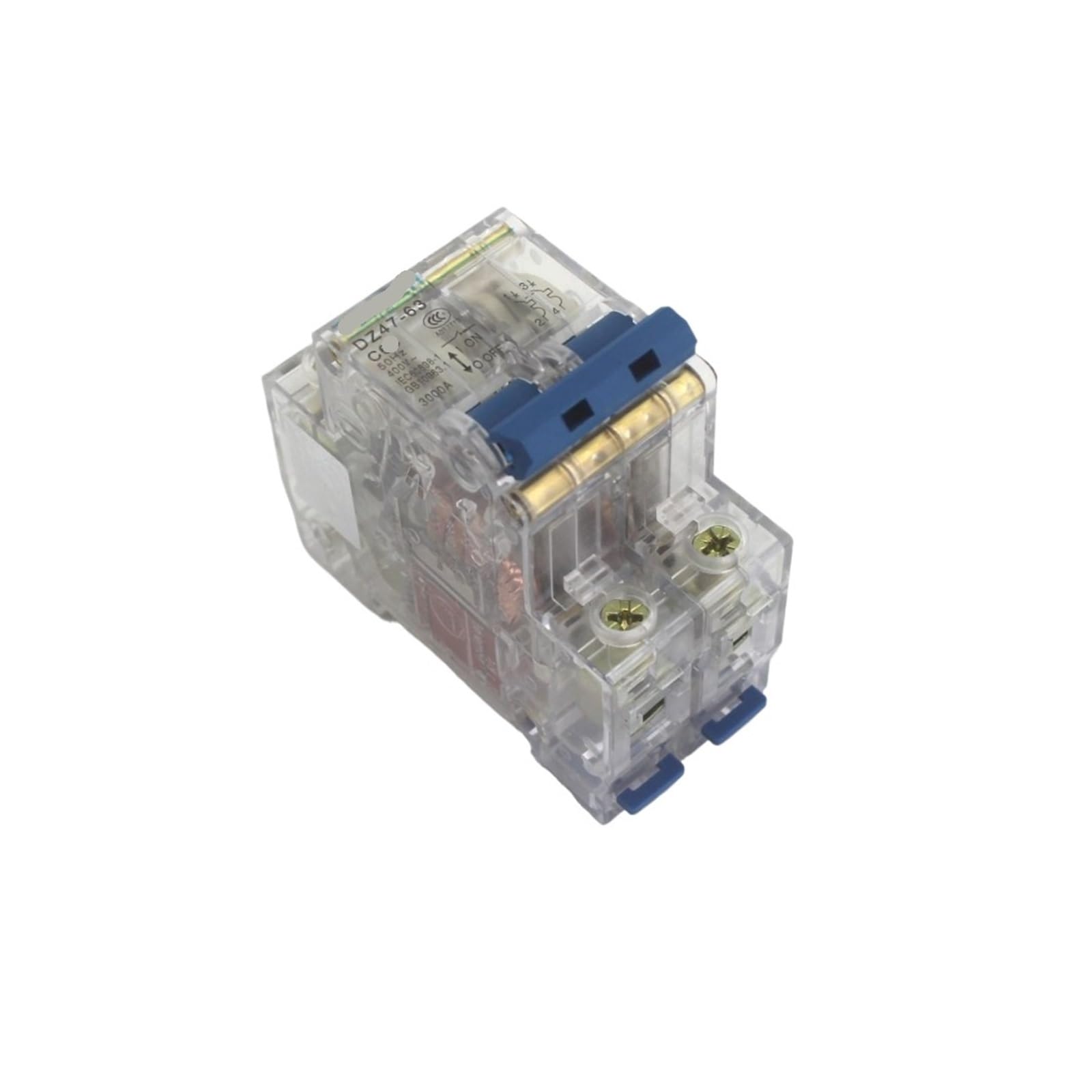 JNVFTCUX 2P 50A Transparent Case Miniature Circuit Breaker DP