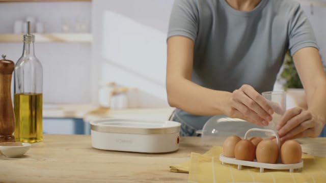 Bild 6 - Bomann® Eierkocher 6 Eier | mit akkustischem Signal (Summer) | inkl. Messbecher und Eipicker | Egg Cooker | Heizschale antihaftbeschichtet | Egg Boiler | EK 5022 CB weiß