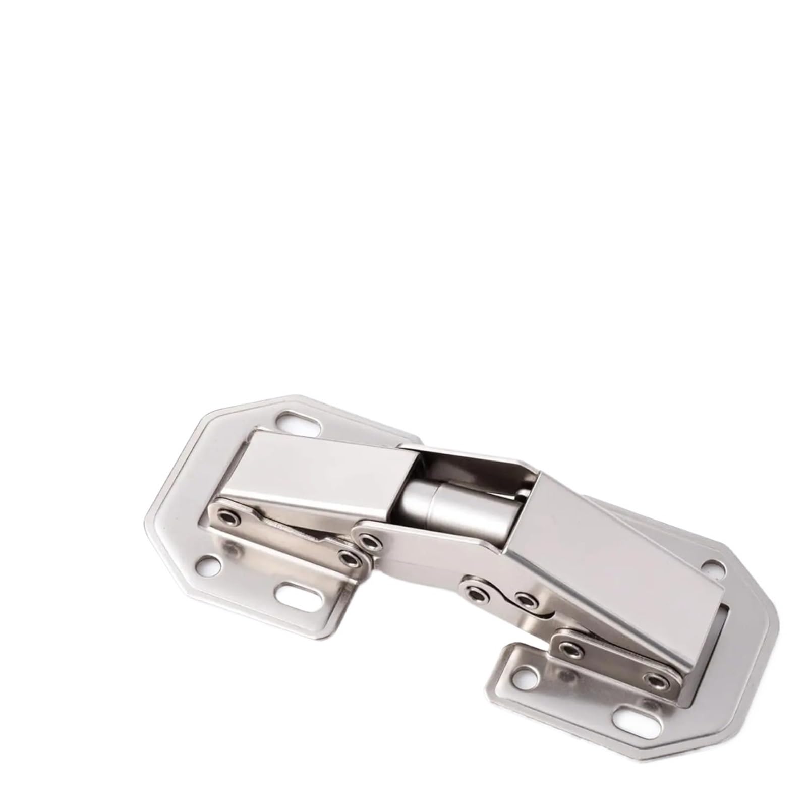 Cidegoo One Color Cabinet Hinges 2Pcs 90 Degree Steel Cabinet Hinges No-Drilling Buffer Hinge Kitchen For Cupboard Furniture
