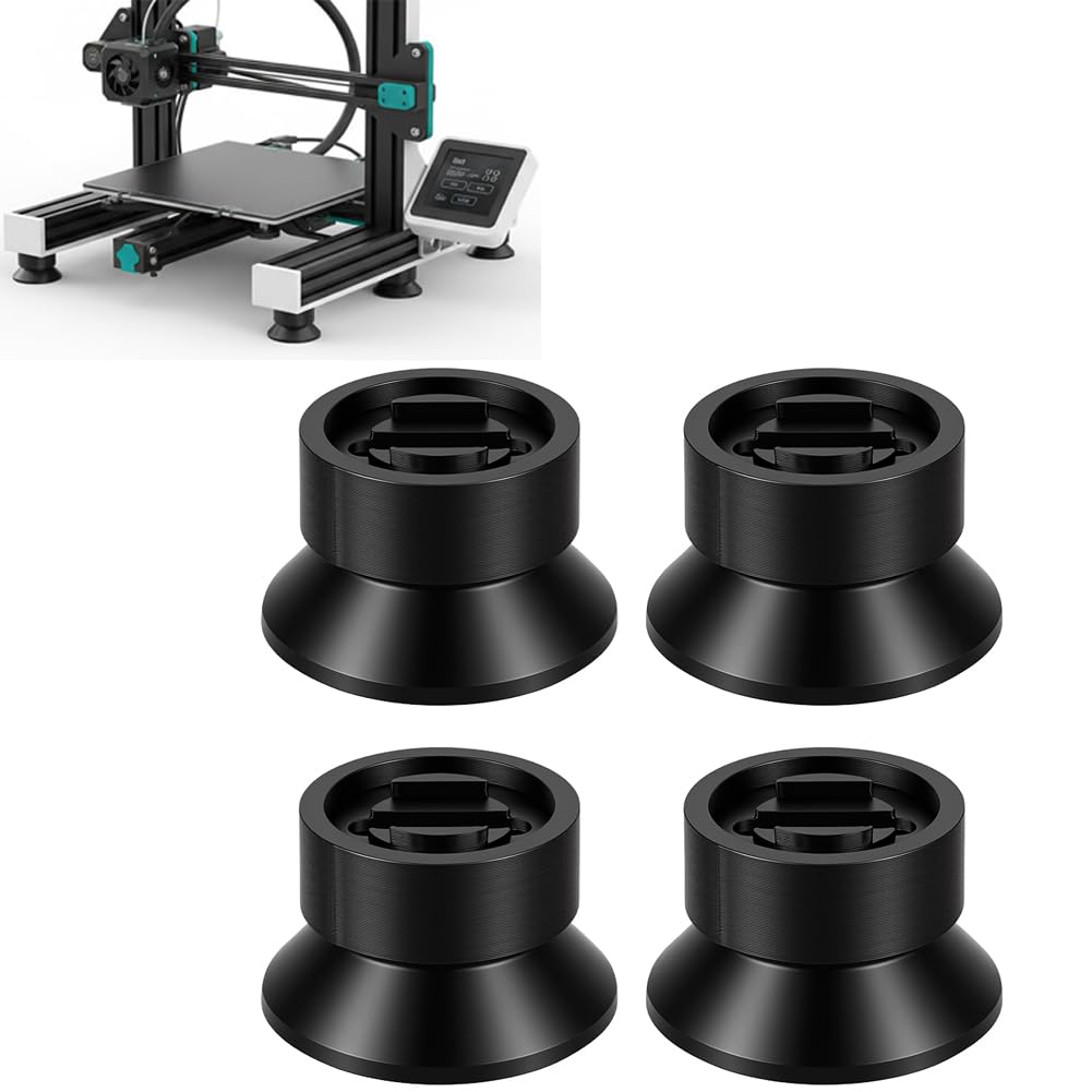 Serplex® Compatible with Bambu Lab 3D Printer, 4-Pack Silicone Anti-Vibration Feet Noise-Reducing, Shock-Absorbing Stabilizer Pads for Smoother, Steadier Printing