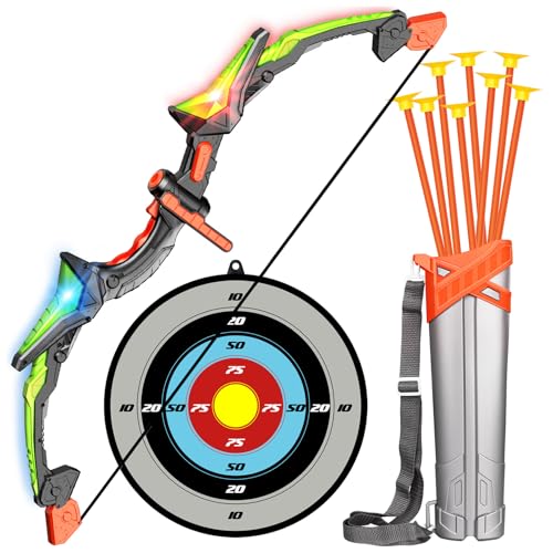 Bigdream 8008 Kids Bow And Arrow Toy Set, Led Light Up Archery Toys cover