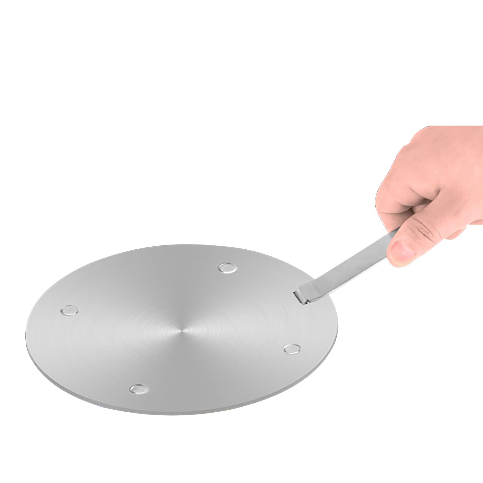 Placa de Conducción de Calor para Estufa de Gas Placa para Inducción, Gruesa Difusor de Calor, Adaptador de Inducción de Disco Placa con Mango Desmontable, 16cm