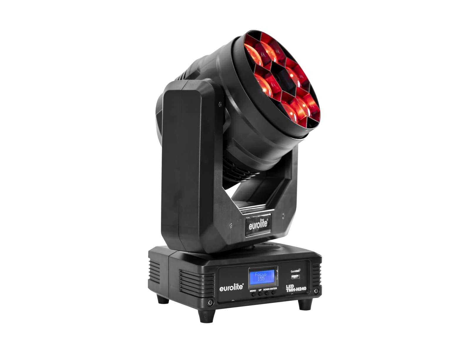 EUROLITE LED TMH-H240 Beam/Wash/Flowereffekt | Hybrid-Moving-Head mit RGBW-LEDs, Zoom, Makros, Mustern und Farbtemperaturvoreinstellungen