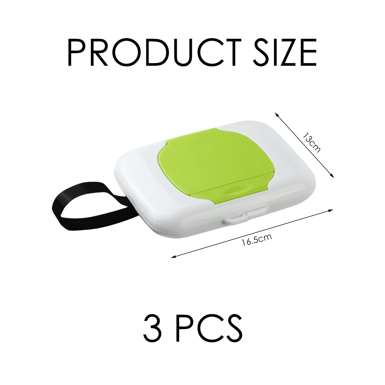 EJUFNS 3 Wet Wipes Storage Boxes, Double Lid Design, Dust-Proof And Dry-Proof Wet Wipes Box, Portable Hanging Wet Wipes Box - Image 2