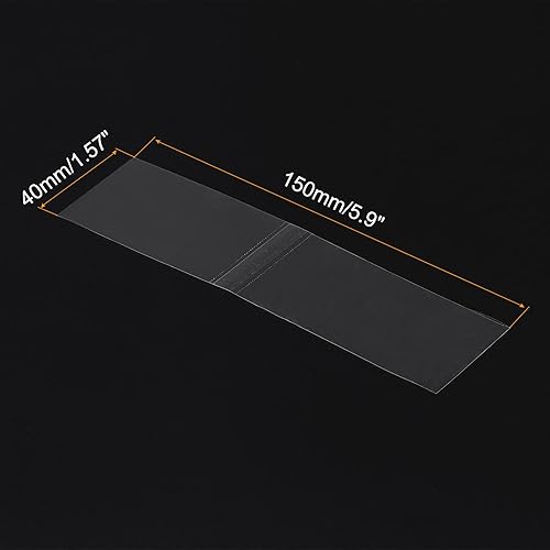 Miniatura 58 de PATIKIL Bandas retráctiles perforadas de 6.102 x 1.575 in, paquete de 400 bandas termocontraíbles de PVC para tapas de diámetro de 3.74 a 3.82