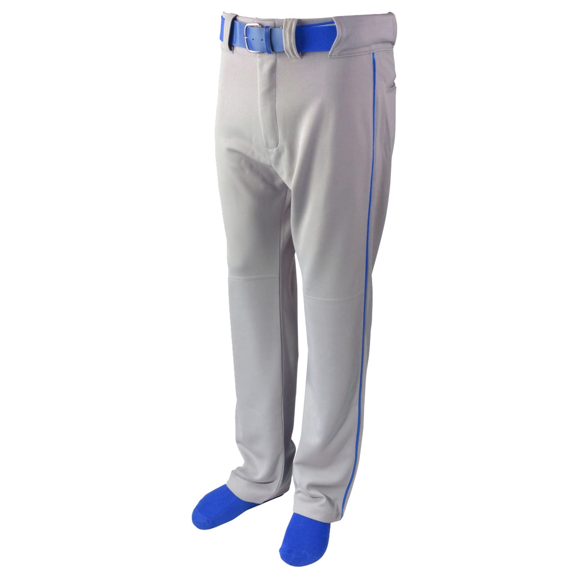 BASEBALL PANT W/ PIPING-GREY/ROYAL-A2X