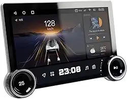 HT-9530CA CENTRAL MULTIMÍDIA SLIM COM BOTÃO, TELA QLED 10" FULL TOUCH, ENCAIXE PARA 7" OU 9", SISTEMA ANDROID, 2/32GB, FM, USB-A, ESPELHAMENTO, CARPLAY E ANDROID AUTO