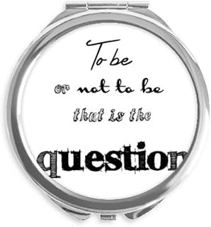 Hamlet To Be Or Not To Be Shakespeare Hand Compact Mirror Round Portable Pocket Glass