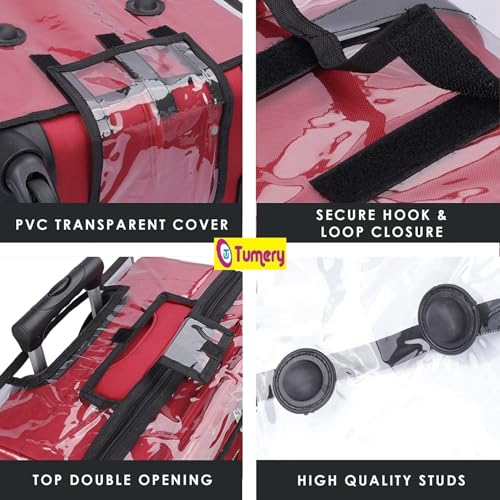 Image of Transparent Protective Zipper PVC Dust Proof Cover for Luggage /Suitcase Trolley Bags for All Brand (for Soft Luggage, 24 Inch)