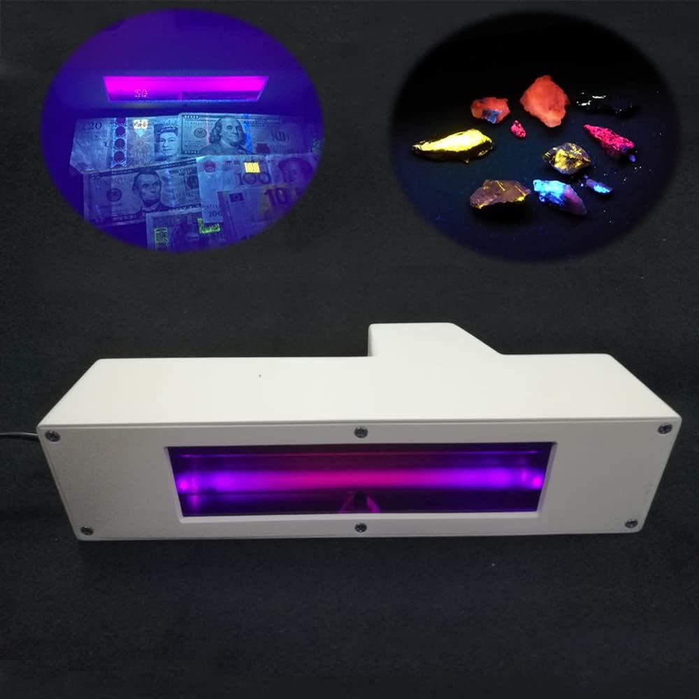 WONDSUNSON Longwave & Shortwave UV Lamps 254nm 365nm Minerals Phosphor Detector 16W Dual UVA UVC