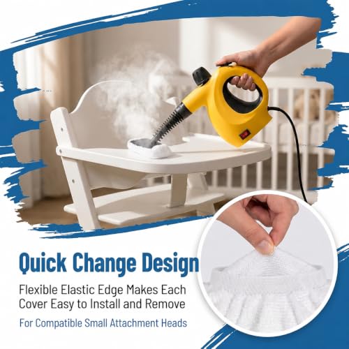 Image of Tidy Monster 12 Pack Microfiber Cloth Covers, Washable Steam Cleaner Accessories Compatible with Bissell Steam Shot 39N7A /39N7V, McCulloch, PurSteam, Wagner & Dupray