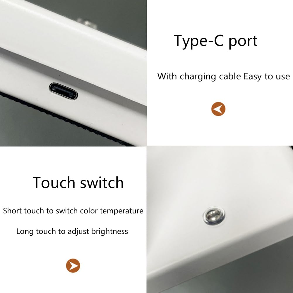 AoLa LED Tischlampe Kabellos Akku, Ohne Stromanschluss Tischleuchte Dimmbare Touch Tragbare USB Aufladung Nachttischlampe aus Aluminium lnnen Außen Campinglampe für Restaurant Bar Schlafzimmer,Weiß