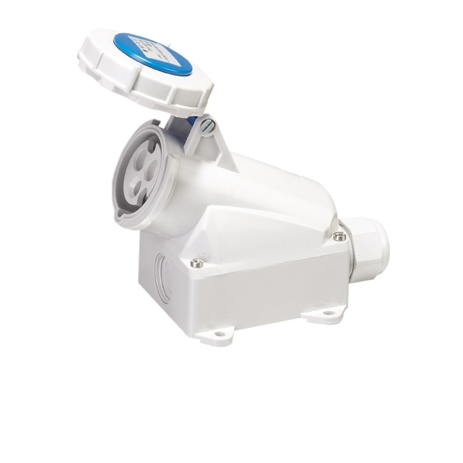 Connecteur industriel triphasé 32A IP67 mâle saillie 4P pour installation électrique fixe