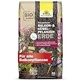 Neudorff NeudoHum Balkon- & KübelpflanzenErde - Torffreie Bio-Erde speziell für alle Pflanzen im Balkon oder Kübel, NABU empfohlen, 40 Liter
