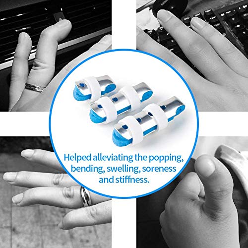 Aluminum Finger Splint, Teroys Metal Finger Support Brace For Broken Fingers Straightening Arthritis 3-Size Pack #TOP4