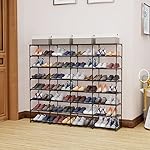 Metal Shoe Rack Large Capacity 4 Rows 8 Tier 56-64 Pairs Shoes Boots Storage Organizer - Image 5