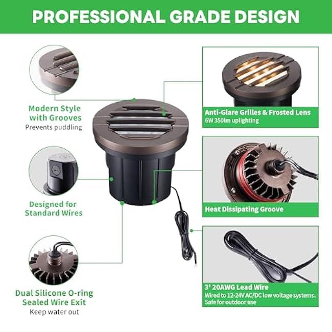 LED Well Light In Ground Landscape Lights Aluminum 6W