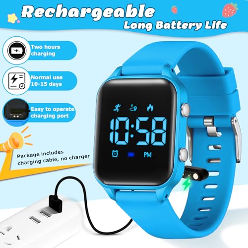 Image of LAVAREDO Kids Digital Watches for Boys Girls,Waterproof Sport Watch with Pedometer Stopwatch Vibration Alarm for Ages 5-13,No App Fitness Tracker Watch for Kids Teens Birthday Gifts