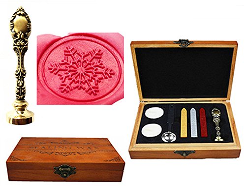 Cartes cadeaux boîte en bois de luxe et kit de scellage bronze