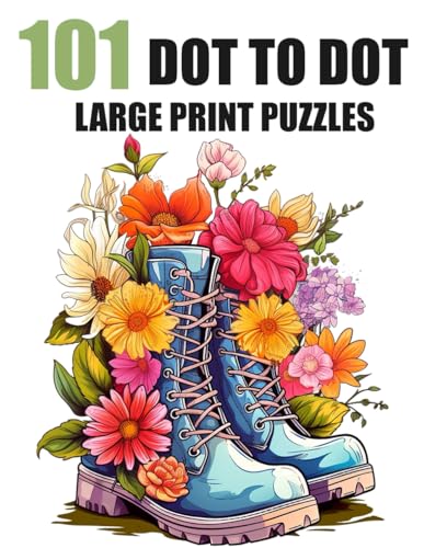 101 Dot to Dot Large Print Puzzles: Jumno Giant Dot-to-Dots For Adults and Seniors | Landscapes, Animals, Flowers and Seasons