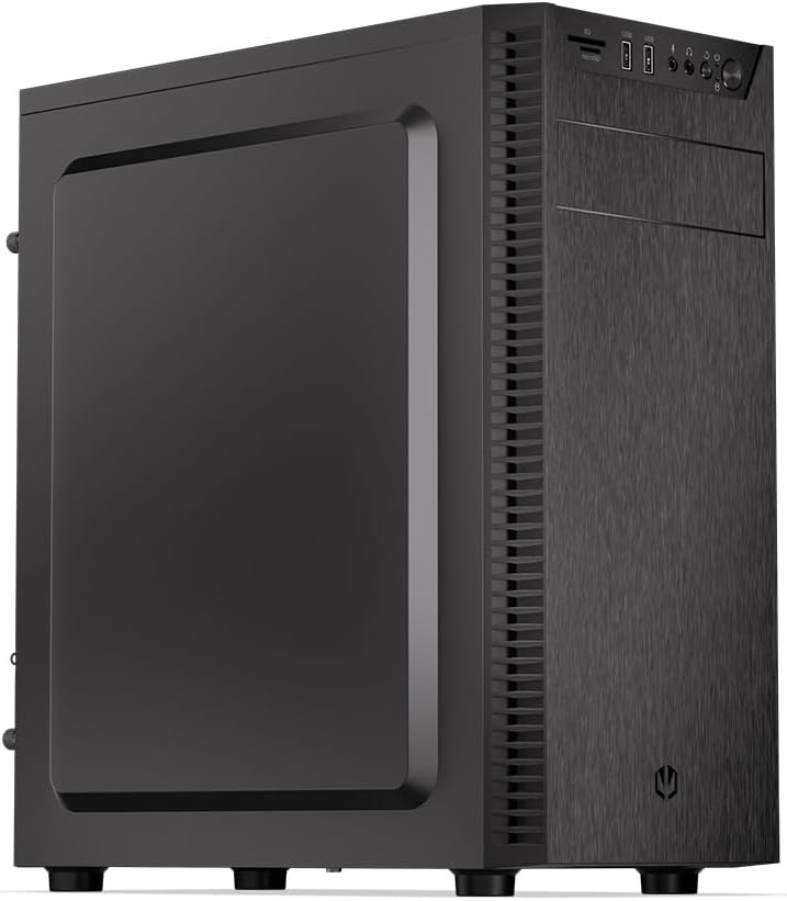 ENDORFY Armis 100 Solid Small ATX PC Case, 120mm Fan Included, Up to 335mm GPU, Max. 165mm CPU Cooler, 2X USB-A Front, Memory Card Reader, EY2A015