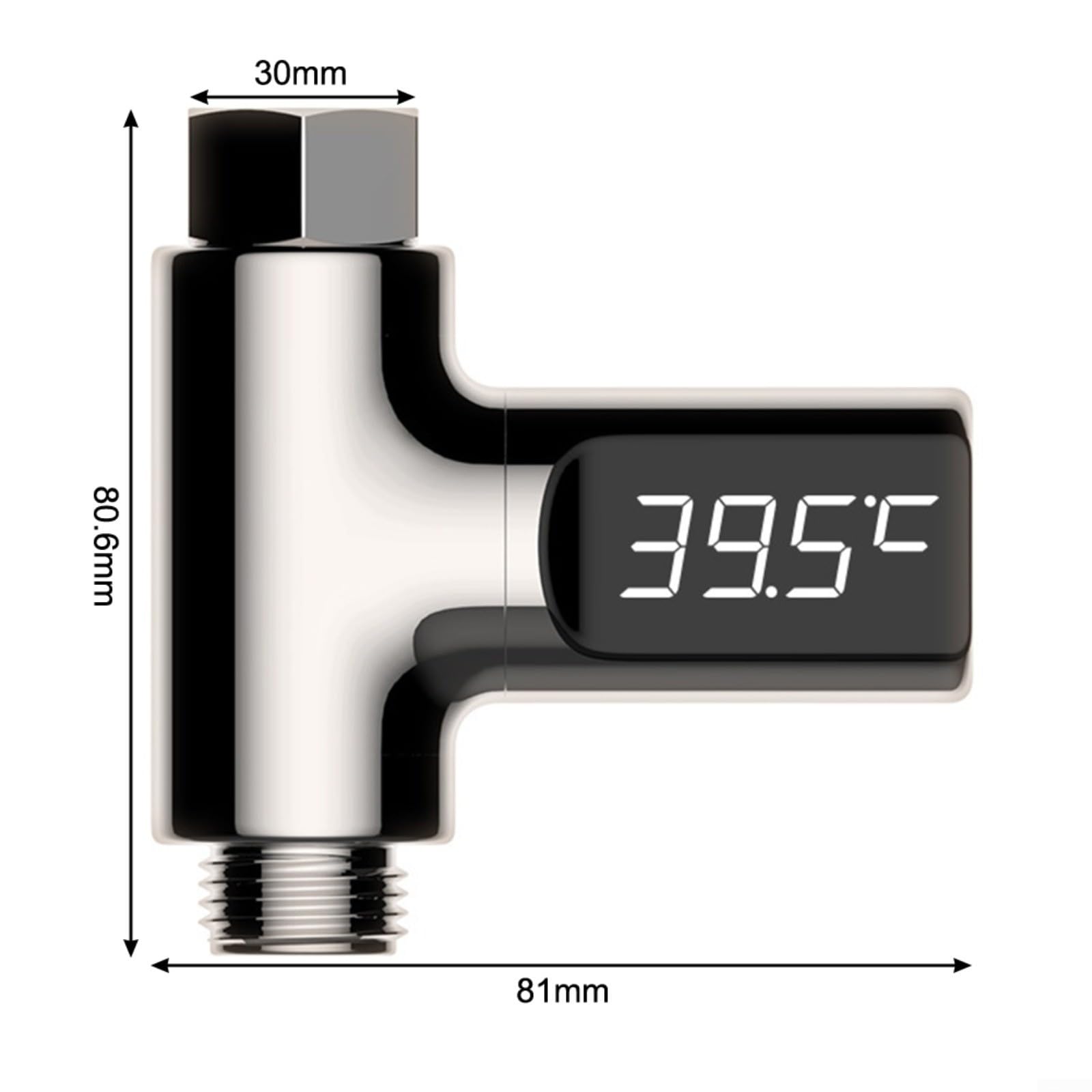 Wasserthermometer, LED-Anzeige Wassertemperaturmesser for Duschhahn, Duschhahn-Wasserthermometer(Second Generation)