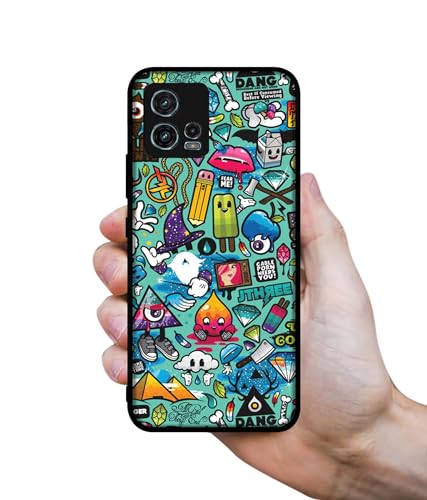 Image of Crazy Design Premium 2D Printed Metal Back Case Cover for Motorola Moto G72 4G