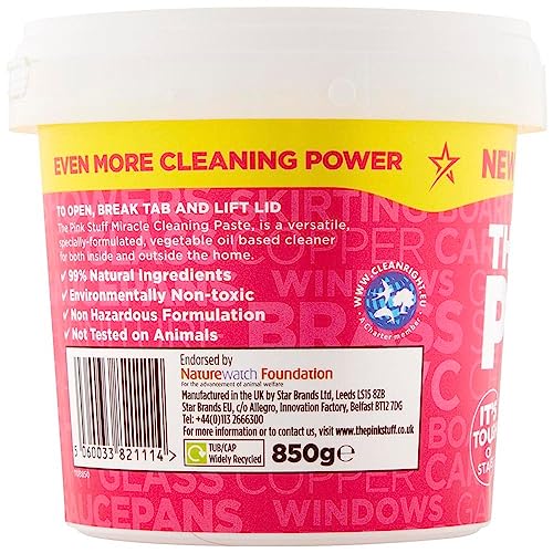 Pink Stuff Multipurpose Cleaning Paste- New Bigger Tub 850 G -Non-hazardous Household Cleaner with MultiPurpose Scouring Pad - Image 4