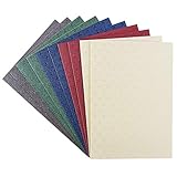 Ideen mit Herz Klappkarten-Set blanko | edel geprägt | 10 Faltkarten (240 g/m²) + 10 weiße Umschläge (120 g/m²) | (PrägungWien | kräftige Farbtöne, Din C6)