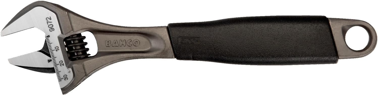 9072 Black Ergo Adj Wrench 10In