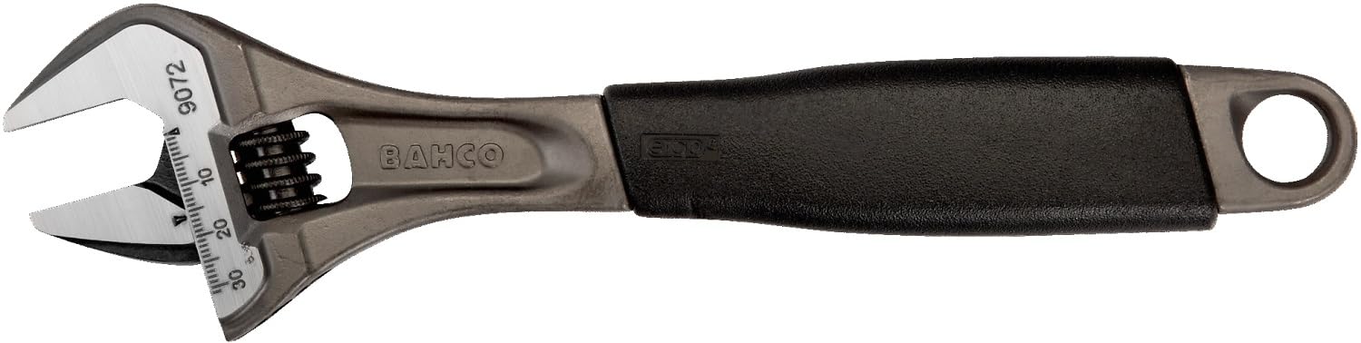 9070 Black Ergo Adj Wrench 6IN